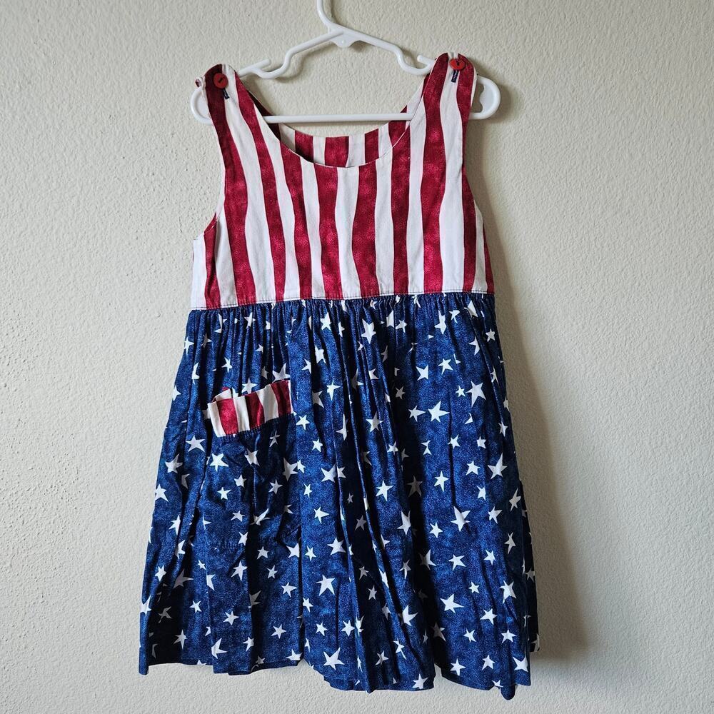 Granny hugs 4th of July dress 4T